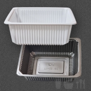 실링용기  TY23199 화이트,블랙 400개 검정, 백색 일회용포장용기 2500ml