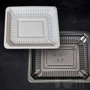 실링용기 TY 23193 화이트 블랙 400개깨끗 튼튼일회용포장용기 770ml