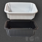 실링용기 TY19156호 화이트 블랙 600개 1100ml 깨끗 튼튼 일회용포장용기 뚜껑별도