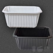 실링용기 TY19159호 화이트  블랙 600개 1700ml 깨끗 튼튼 일회용포장용기 뚜껑별도