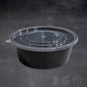 사출 195탕용기(중) 200세트 검정 블랙 고강도 TY