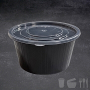 사출 195탕용기(특대) 200세트 검정 블랙 고강도 TY