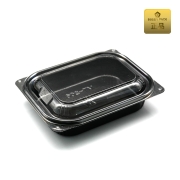 MT-206 일회용반찬 샐러드용기 흑색 검정 800개세트 PET 500ml