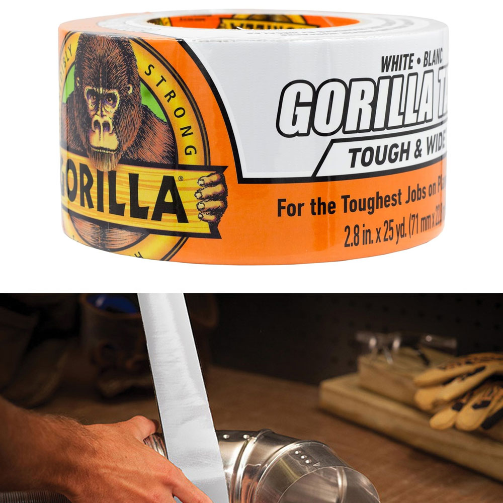 Gorilla 강력 덕테이프 화이트테이프 보수테이프 73mm x 23m