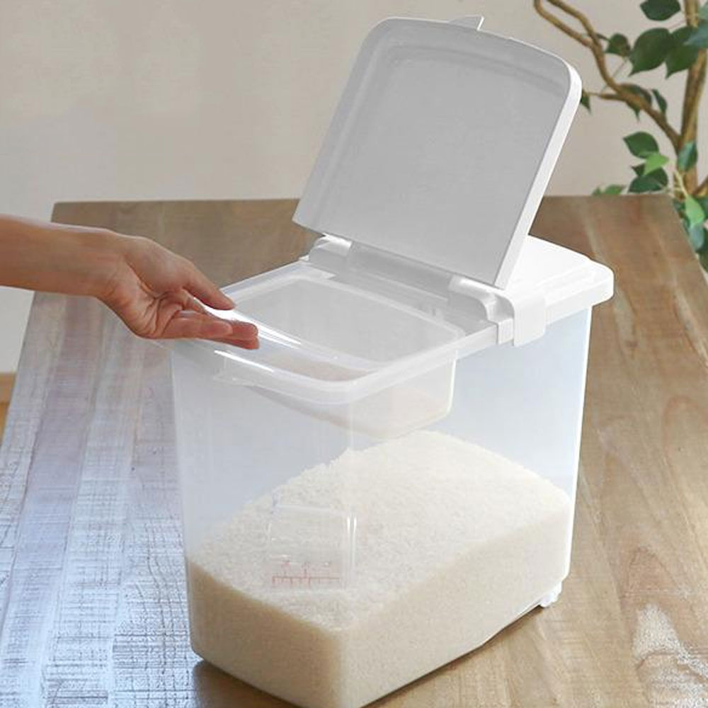 일본 이노마타 바퀴 일반형 쌀통 잡곡통 쌀보관함 계량컵 포함 10kg
