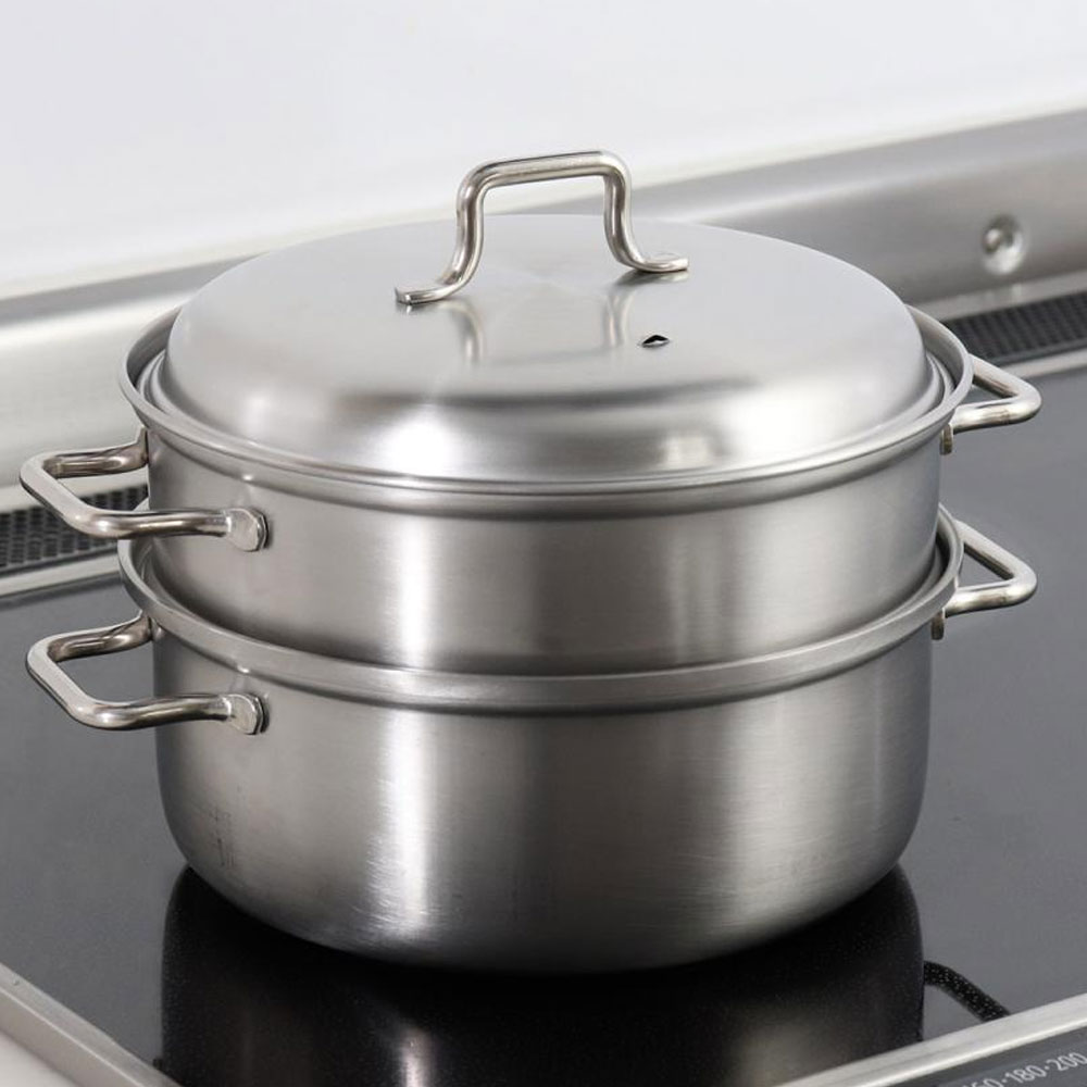 아이자와 공방 스텐 찜기 스테인레스 2단 찜솥 18cm