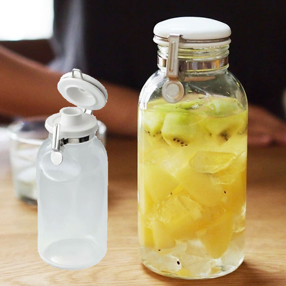 셀러메이트 원터치형 유리 밀폐용기 간장 양념병 오일병 500ml