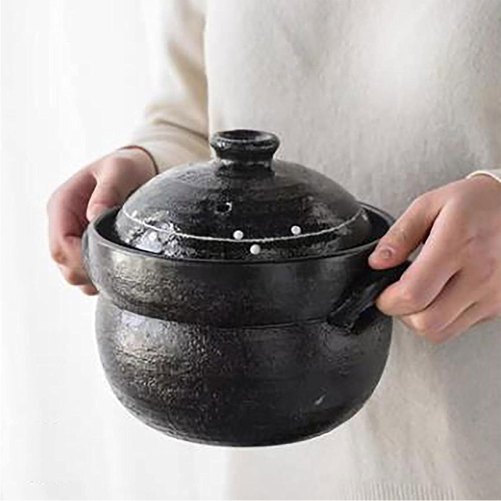 일본 리교 도자기 밥솥 이중뚜껑 솥밥 가마솥밥 반코야키 뚝배기 라이스쿠커 4홉