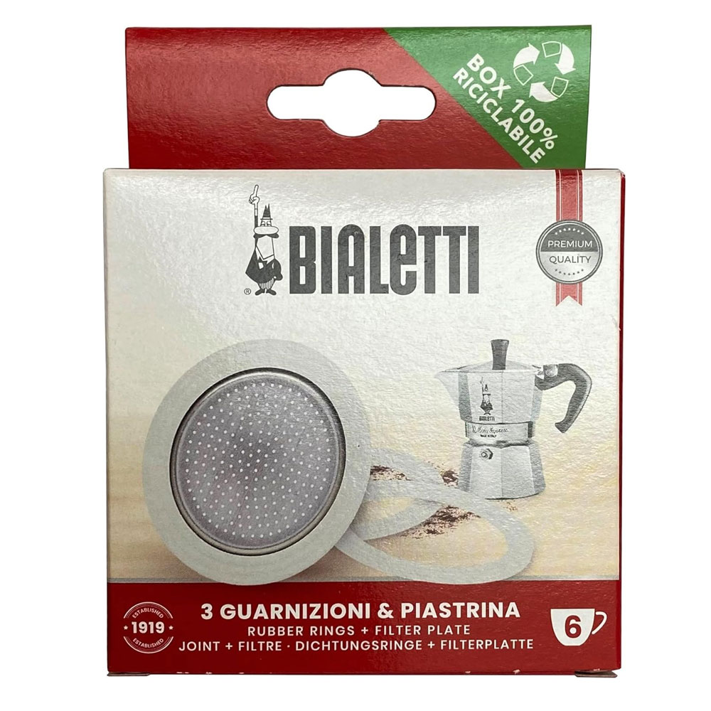 비알레띠 모카포트 실리콘 고무가스켓 3개입 필터부품 6컵