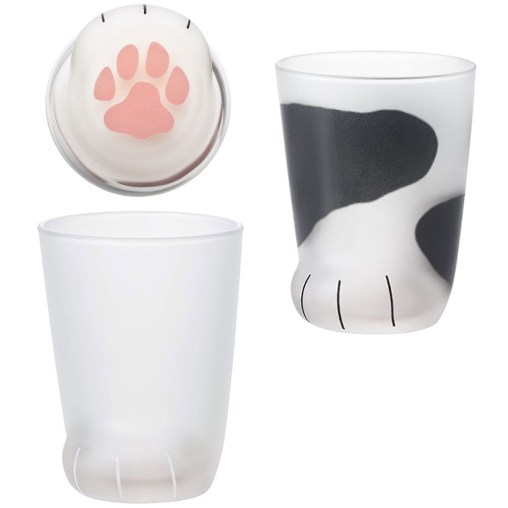 코코네코 고양이발컵 유리컵 아기고양이 발바닥 컵 230ml