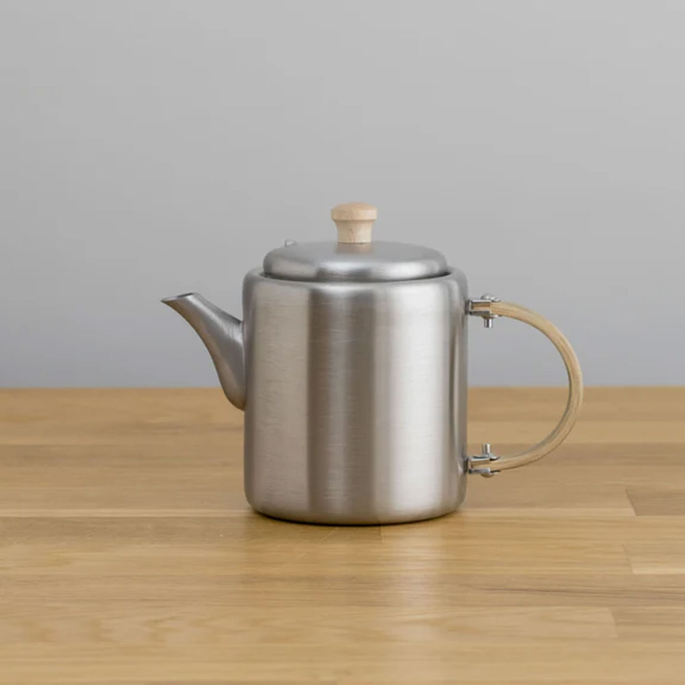 일본 아이자와 공방 스텐 티팟 티포트 옆손잡이