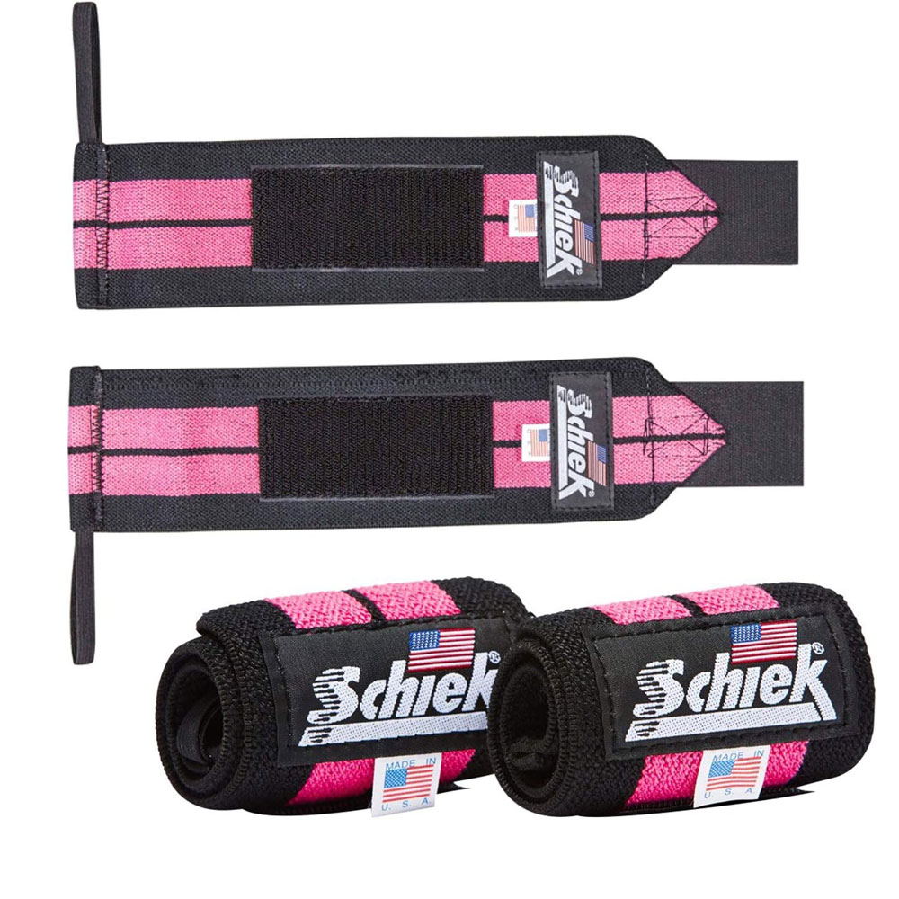 미국 SCHIEK  쉬크 헬스 손목보호대 웨이트 스트랩 12인치 핑크