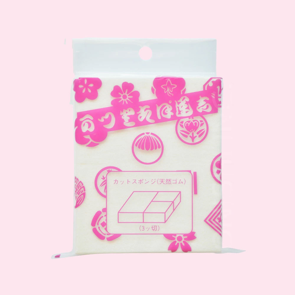 일본 미쯔요시 천연 라텍스 스펀지 메이크업 스펀지 3CUT
