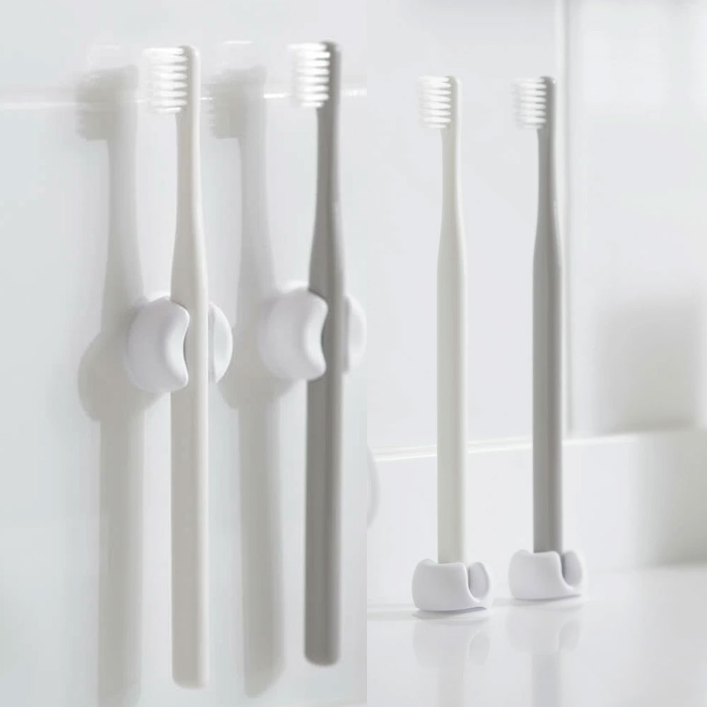 마나 흡착식 칫솔꽂이 무타공 칫솔걸이 2개 세트