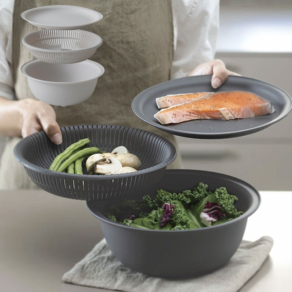마나 내열 채반 볼 트레이 세트 야채 과일 채반 세트 21cm