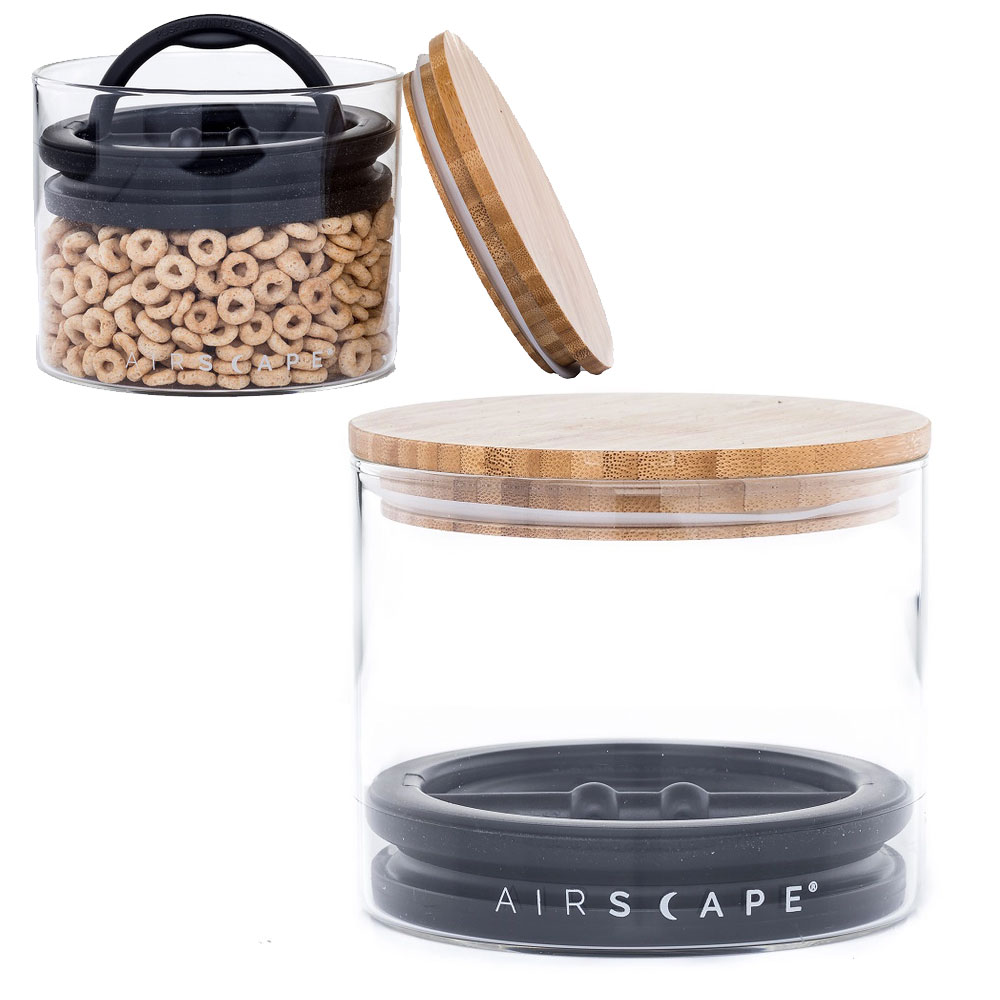 에어스케이프 진공 밀폐 유리 원두 보관용기 글라스 커피 보관통 Small