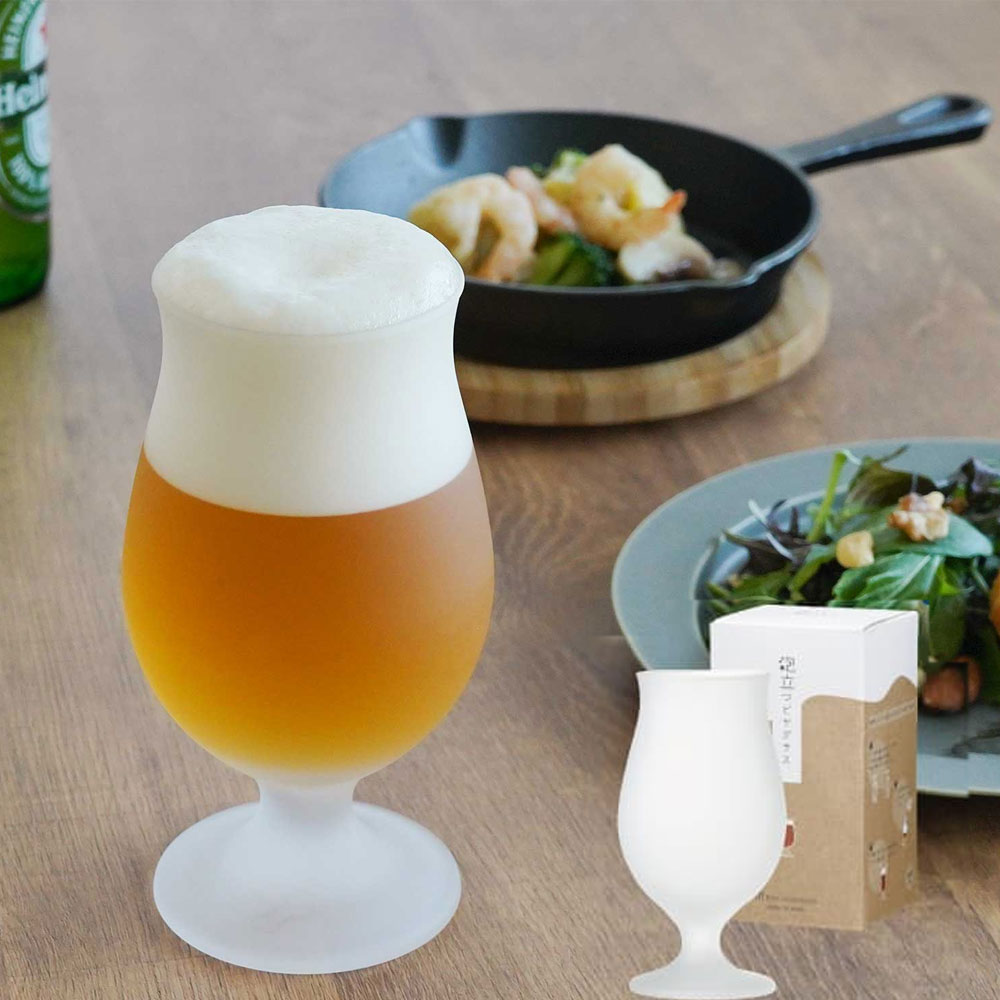 일본 도요사사키 스템 글라스 아와다치 거품 맥주컵 420ml
