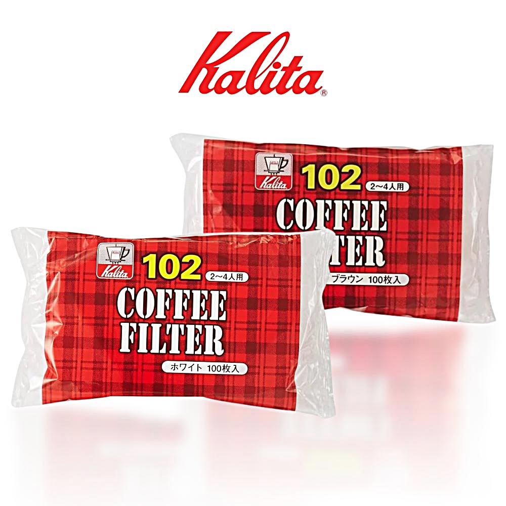 일본 칼리타 커피필터 여과지 NK102 화이트 브라운 2-4인용 100매