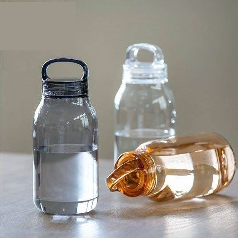 킨토 워터 보틀 손잡이 플라스틱 물병 등산 헬스 자전거 투명 텀블러 300ml