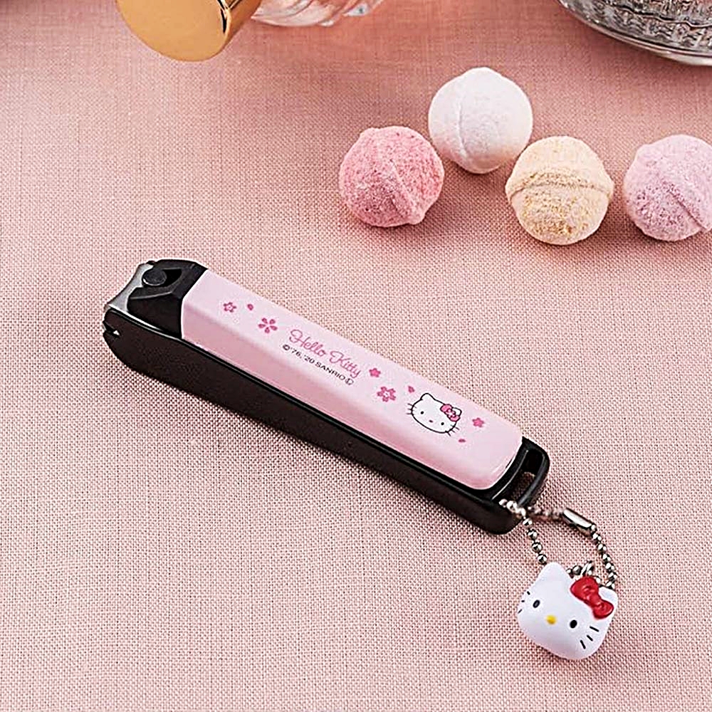 일본 카이 헬로키티 마스코트 손톱깎이 핑크 S사이즈