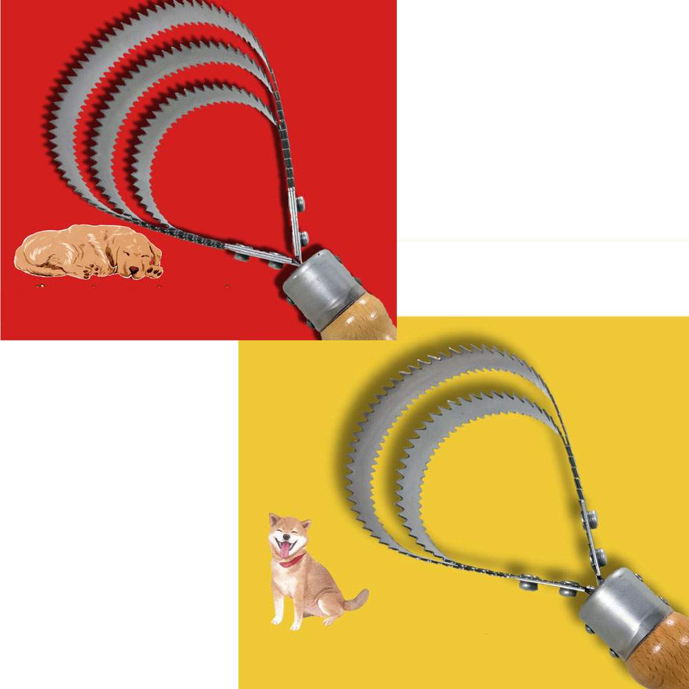 일본 원시림의 곰 금빗 시바견 빗 이중모 강아지 빗 털관리 슬리커