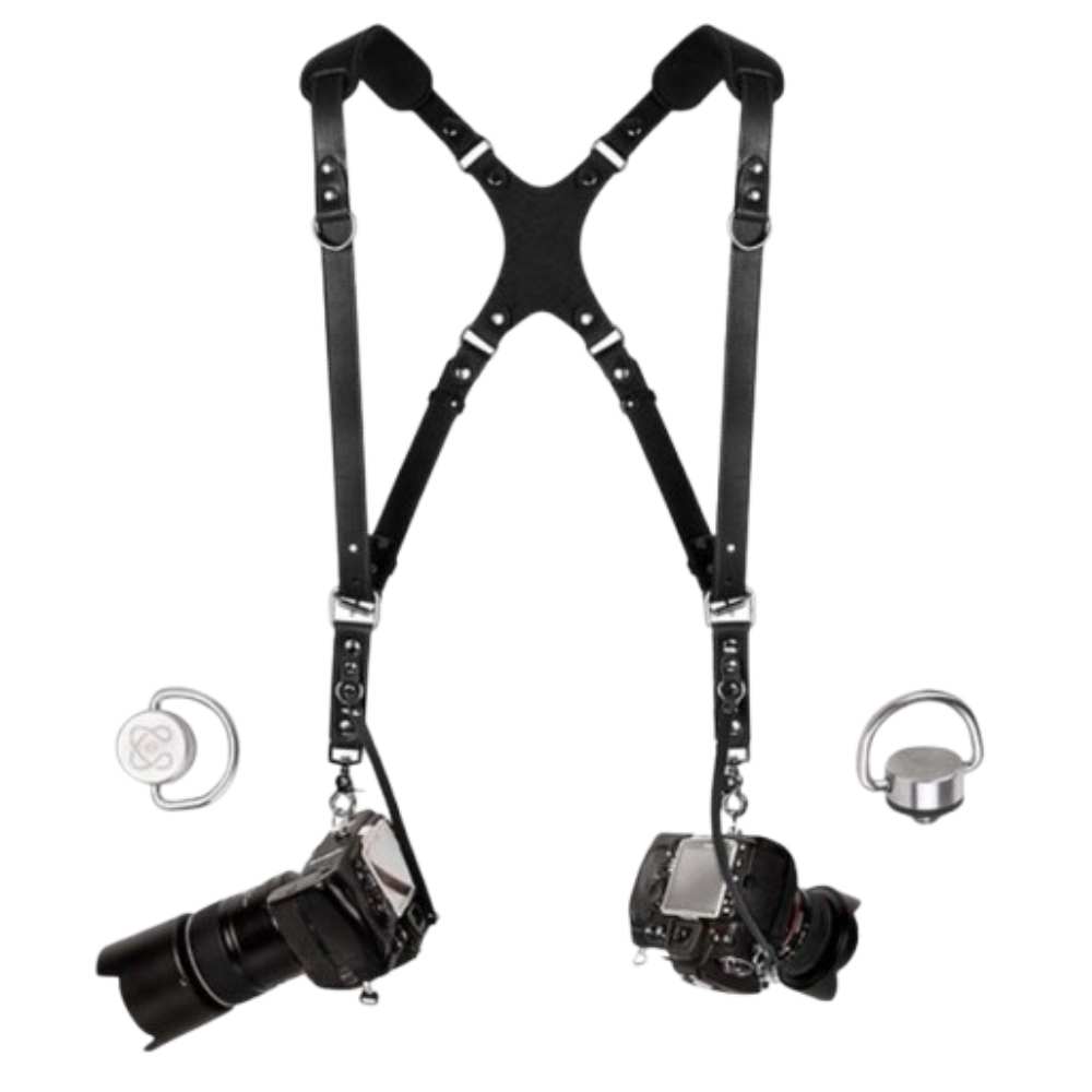 코이로 C Coiro 카메라 가죽 듀얼 하네스 스트랩