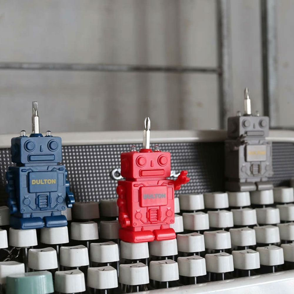 덜튼 휴대용 미니 드라아버툴 로봇 공구 LED 키링 키홀더