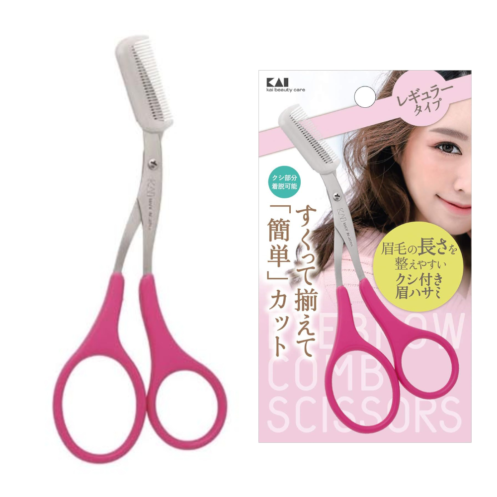 일본 카이 눈썹가위 빗 부착된 눈썹칼 KQ3156 숱 정리 가위