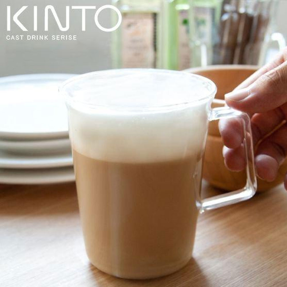 킨토 캐스트 시리즈 내열유리 잔 카페라떼 유리 머그컵 430ml