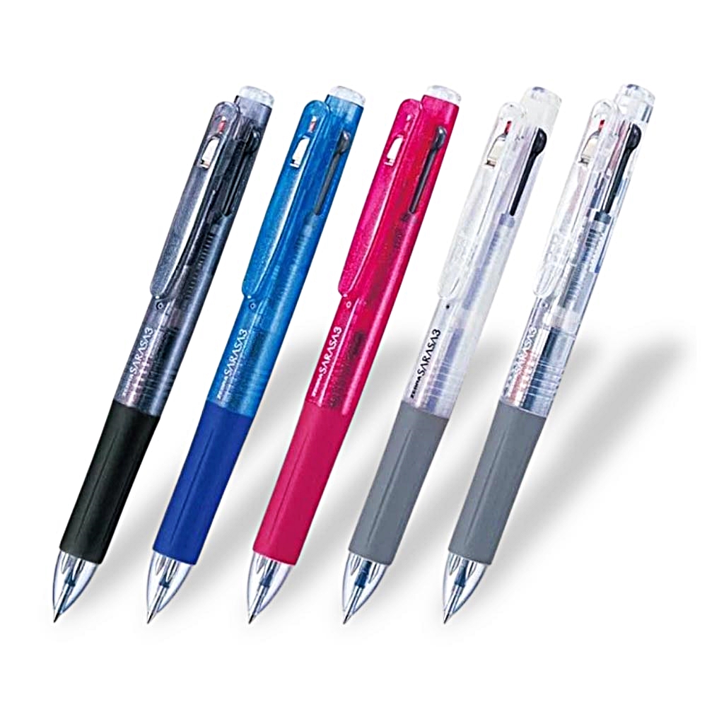 일본 제브라 사라사 멀티펜 3색 볼펜 클립 0.5mm