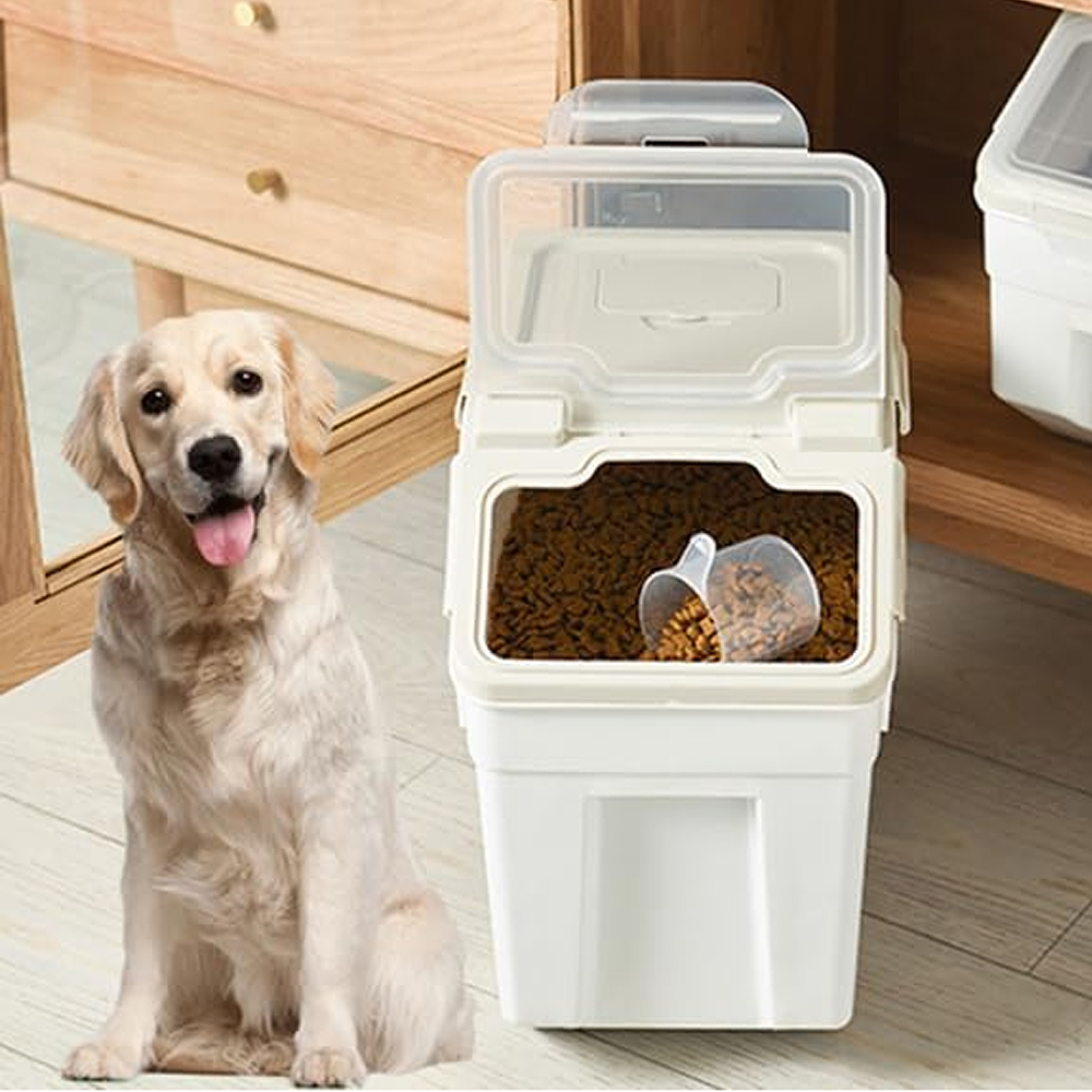 바이탑 강아지 고양이 진공 사료통 대용량 사료 보관통 보관함 L