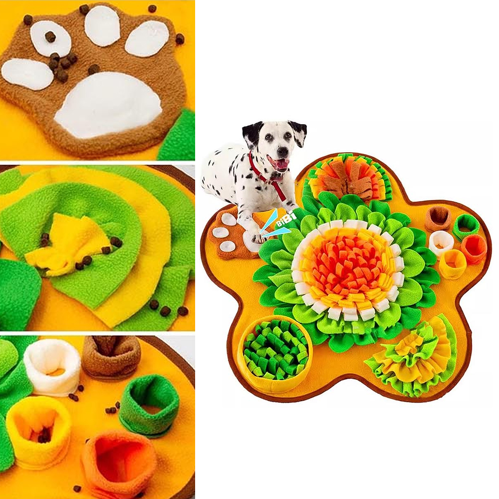 바이탑 강아지 노즈워크 훈련 장난감 플라워 당근밭 담요매트