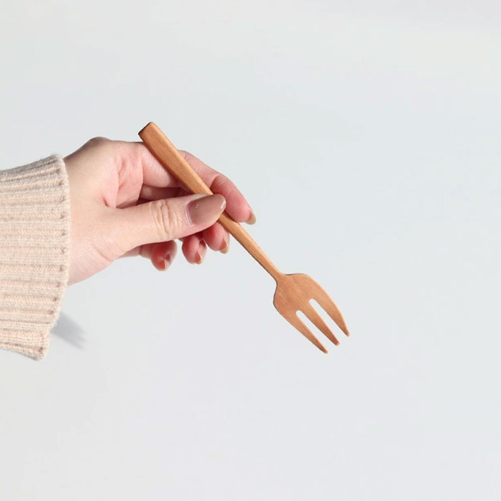 토우게이 우드 커트러리 디저트포크 우드 포크 S