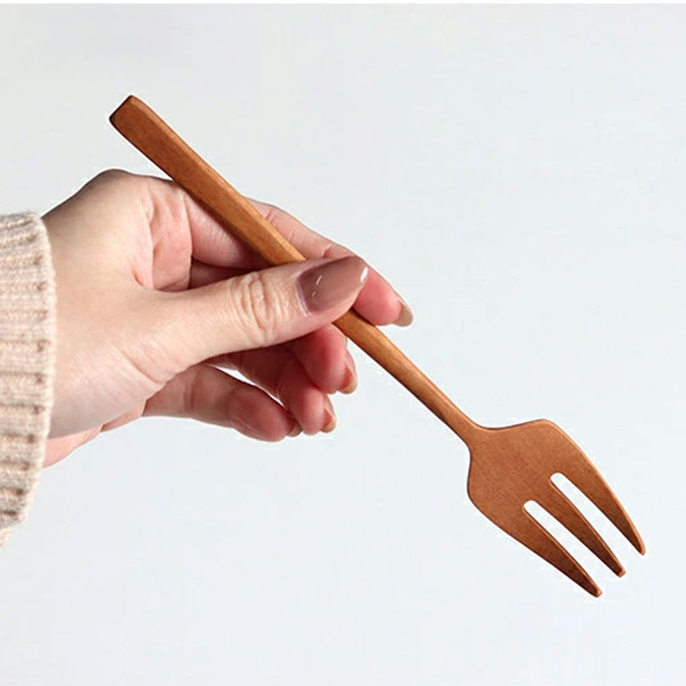 토우게이 우드 커트러리 테이블 포크 우드 나무 포크 M