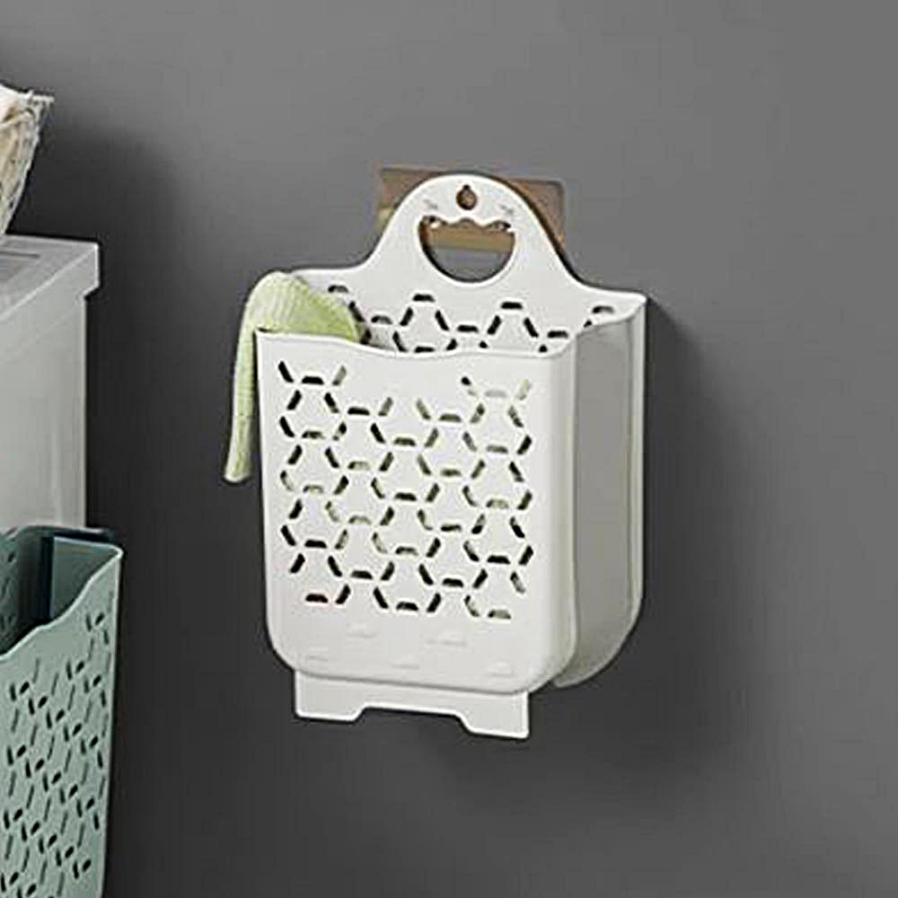 바이탑 벽걸이형 세탁 틈새 접이식 빨래바구니 빨래함 대형