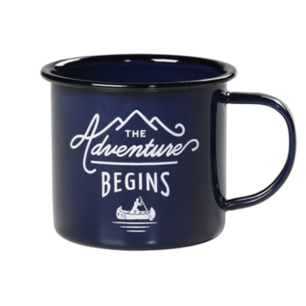 [리퍼] 젠틀맨하드웨어 에나멜 머그 캠핑컵 감성캠핑 머그컵 Adventure Begins Blue