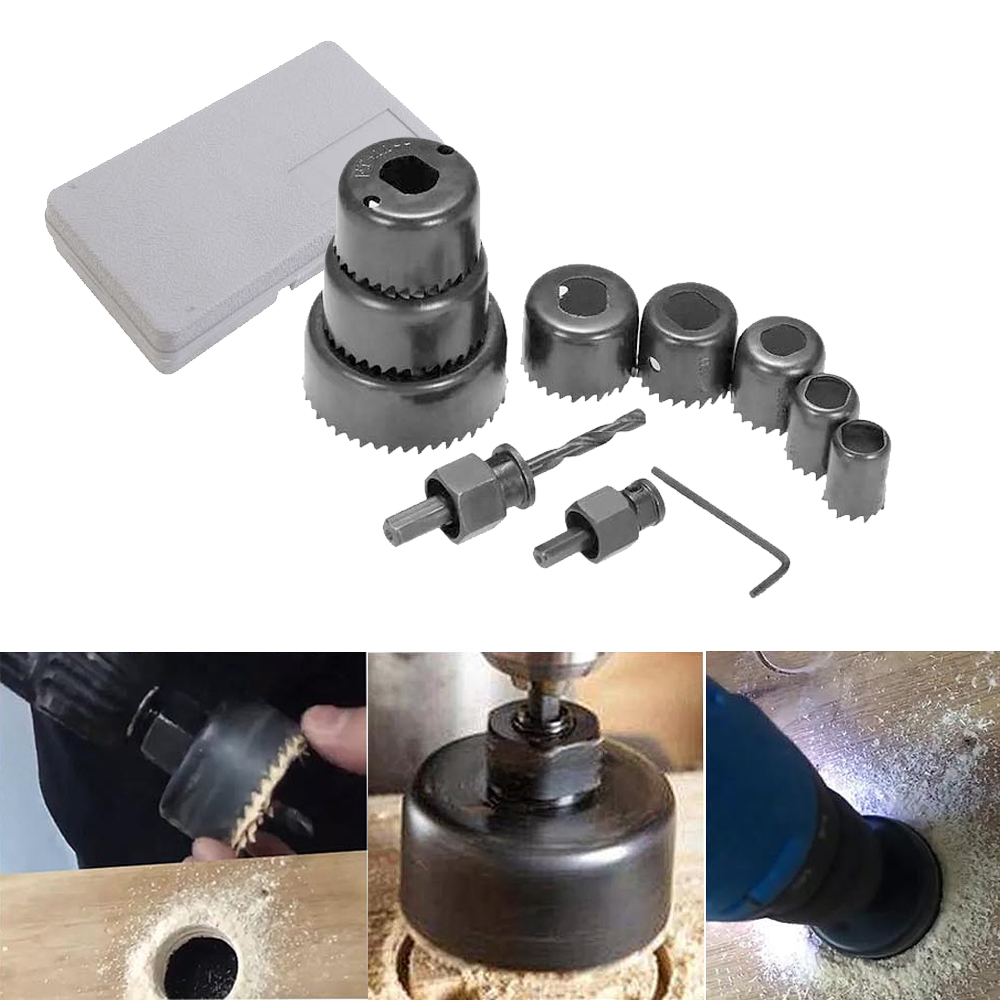 바이탑 목공홀쏘 목재타공 11P세트 홀커터 목공용 구멍 드릴비트