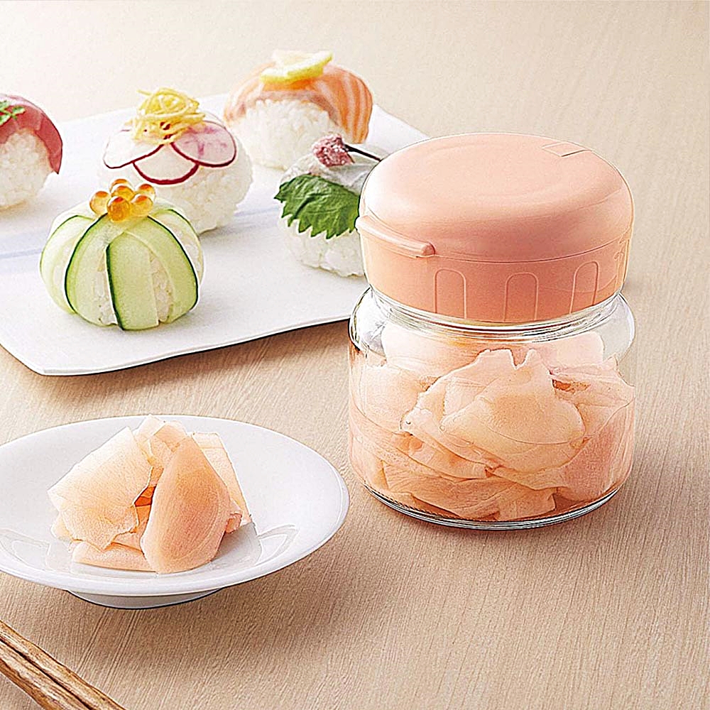 일본 도요사사키 유리 밀폐용기 절인음식 보틀 핑크 275ml