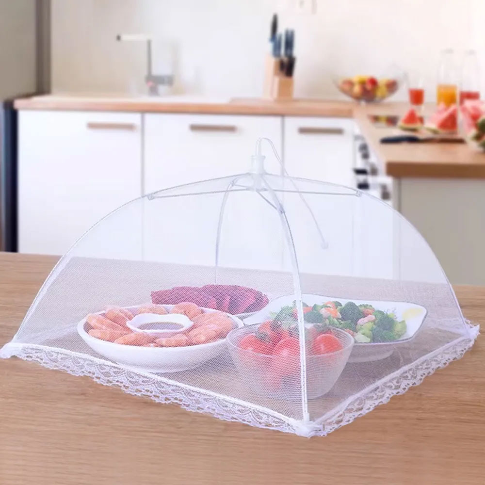 에코 사각 화이트 밥상보 밥상덮개 푸드커버 접이식