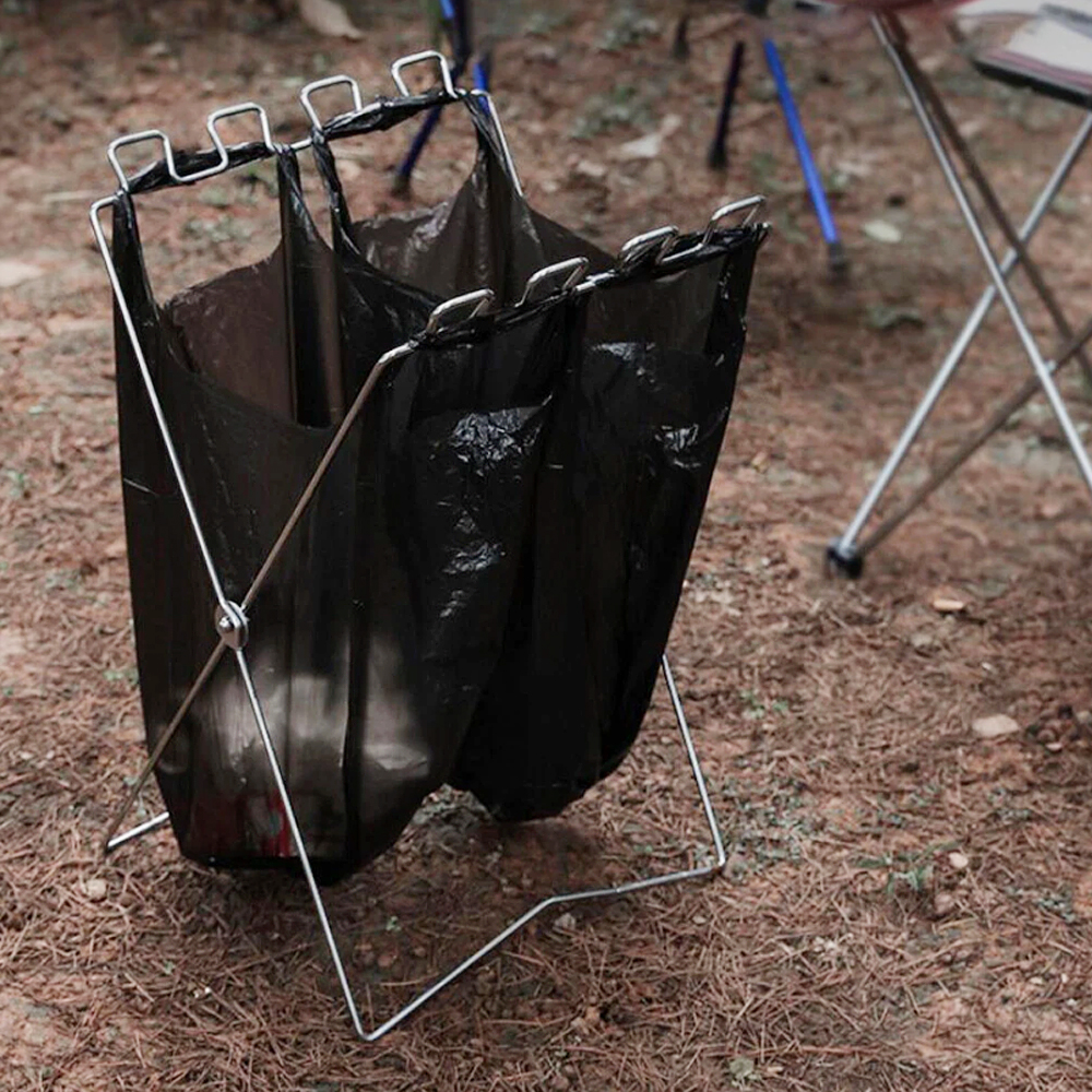 바이탑 캠핑 쓰레기 봉투 걸이 휴대용 접이식 재활용 분리수거함