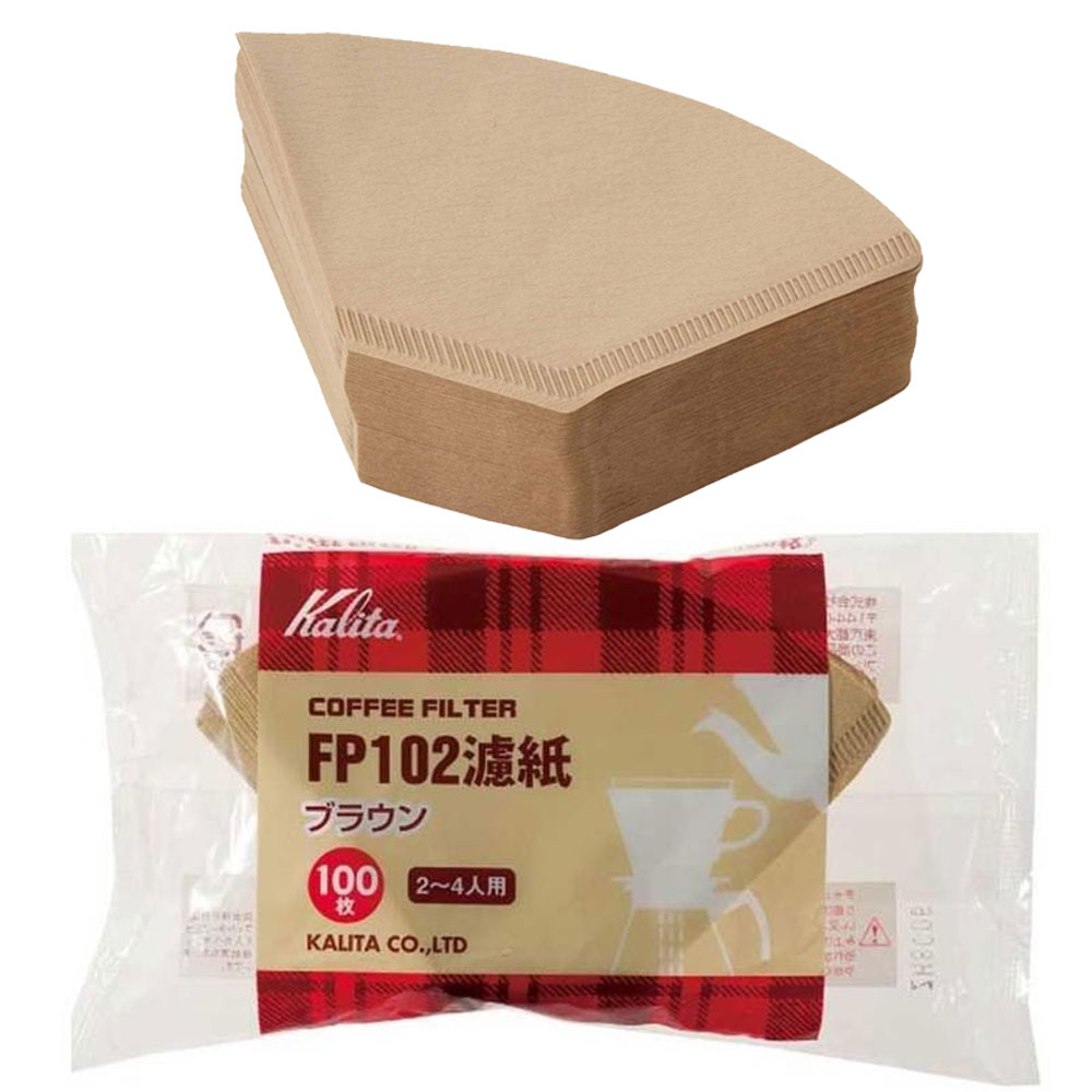 일본 칼리타 커피필터 여과지 FP102 브라운 2-4인용 100매