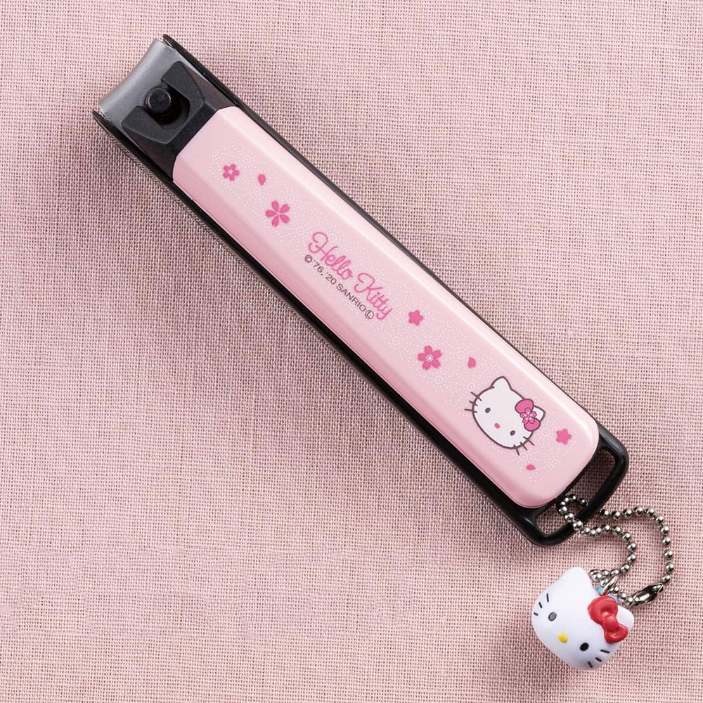 일본 카이 헬로키티 마스코트 손톱깎이 핑크 M사이즈