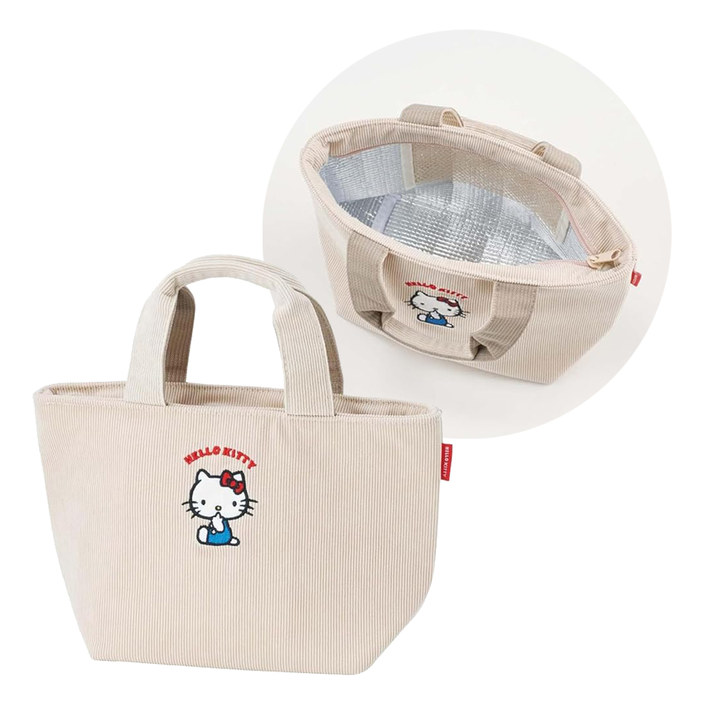 스케이터 보온 보냉가방 헬로키티 코듀로이 보냉백