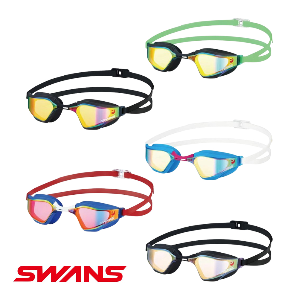 일본 스완스 발키리 미러 패킹 수경 선수용 물안경 SR72MPAFAB