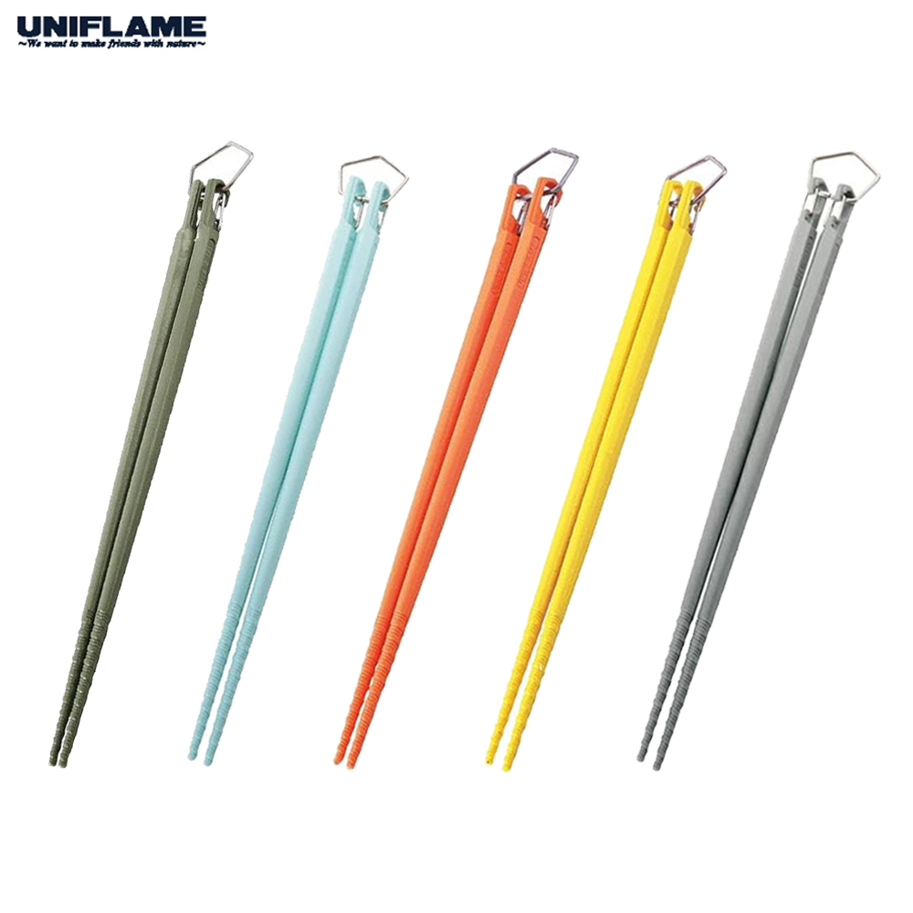 일본 유니프레임 KARA 젓가락 백패킹 캠핑 등산 고리 걸이 휴대용 젓가락