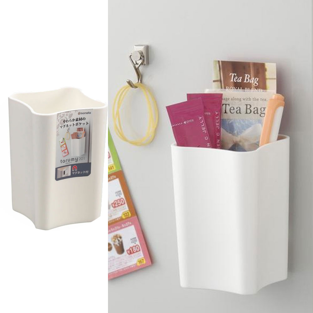 일본 이노마타 냉장고자석 수납함 수납케이스 슬림형 화이트