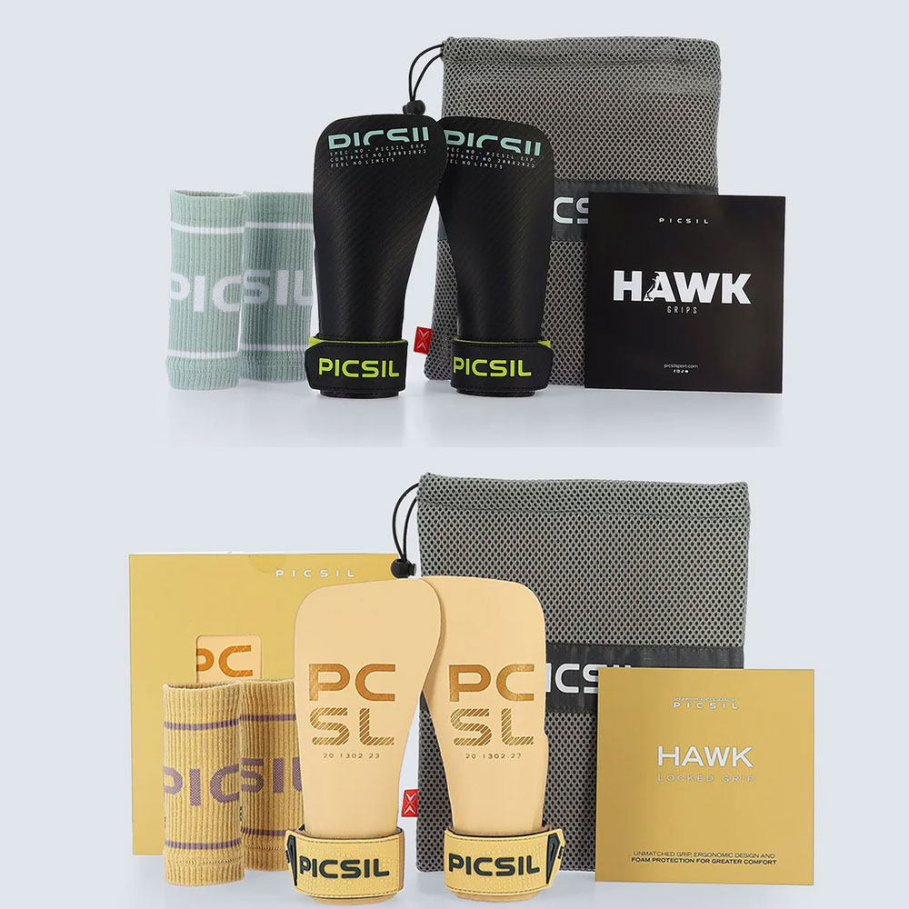 픽실 호크 그립 크로스핏 풀업 턱걸이 역도 헬스스트랩 손목아대 파우치 세트