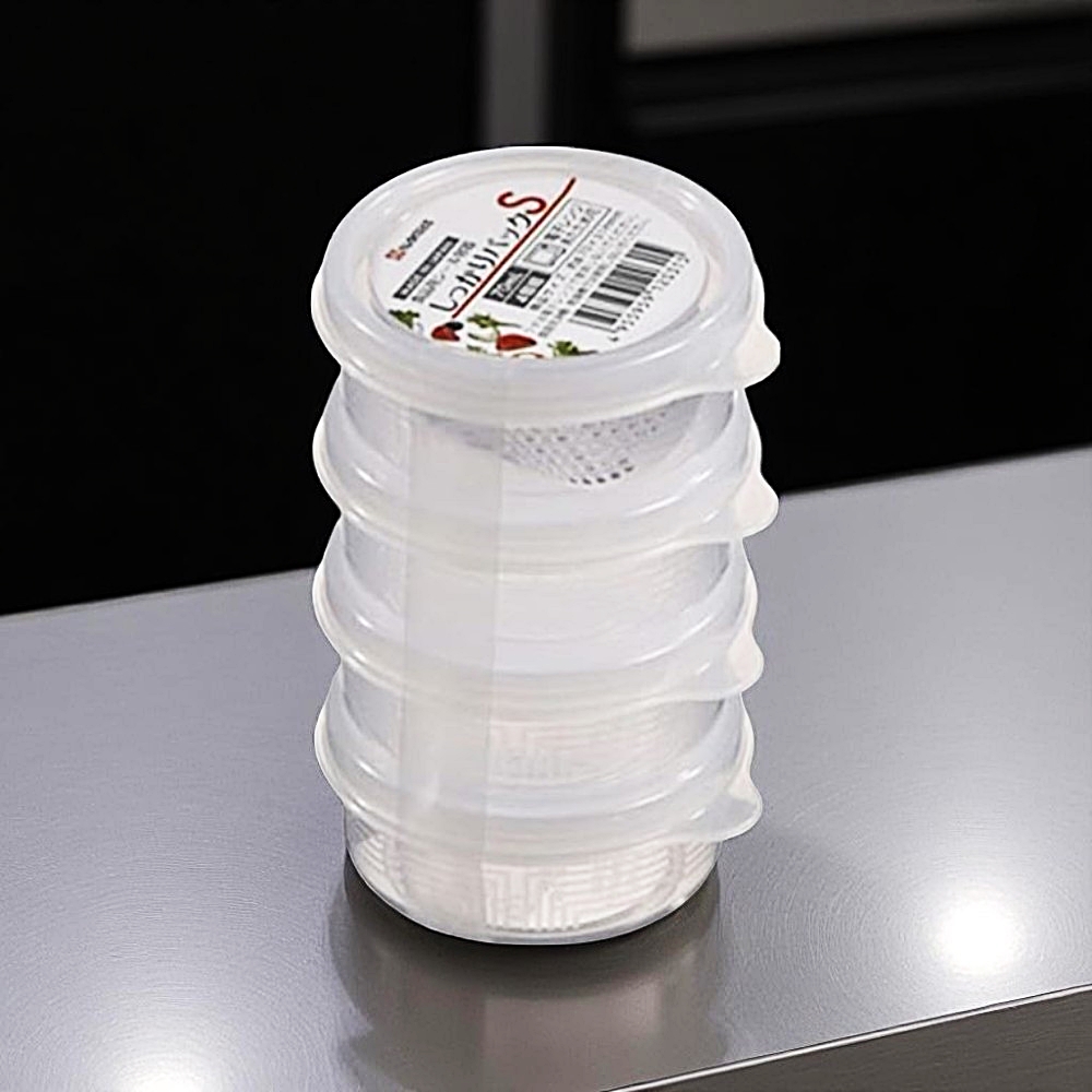 일본 나까야 미니 원형 소분 밀폐용기 70ml 4개세트