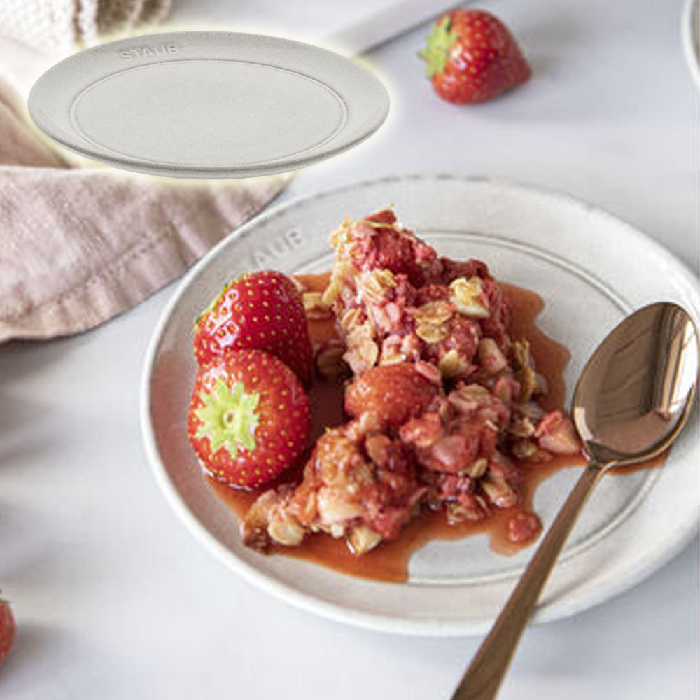 스타우브 화이트트러플 세라믹 원형 접시 15cm