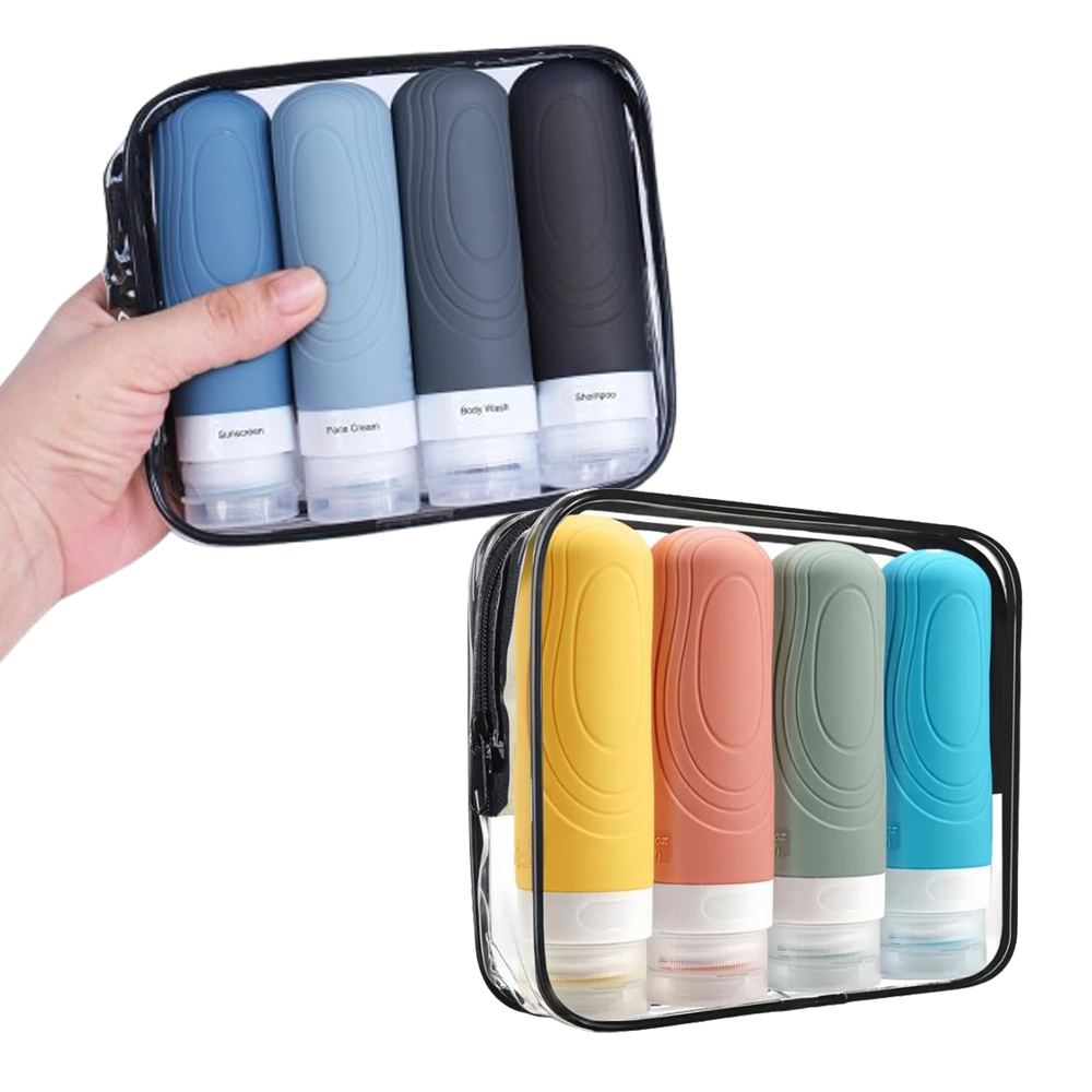 바이탑 휴대용 튜브용기 실리콘 공병 90ml 4개세트